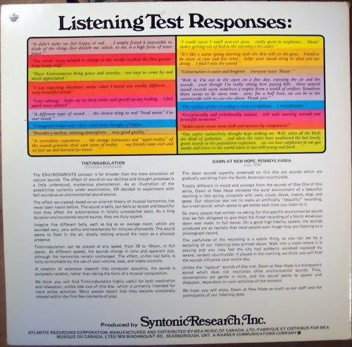 Environments (New Concepts In Stereo Sound) (Disc 2)(used)