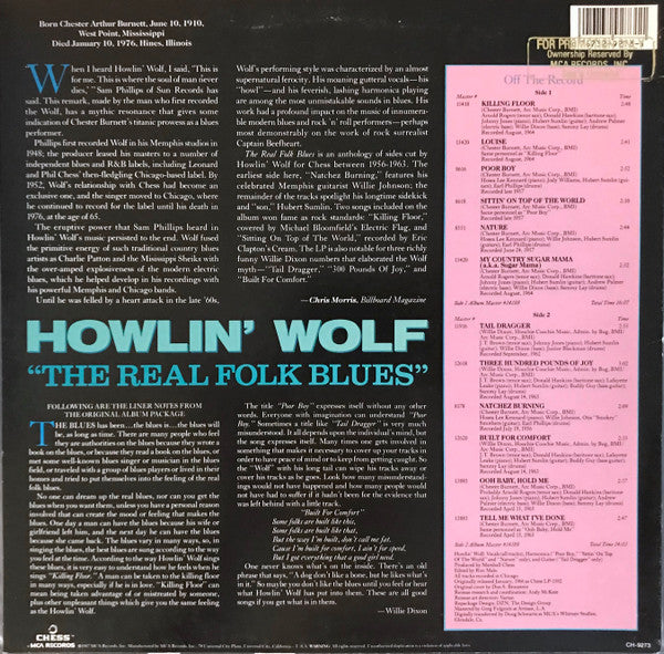 Howlin' Wolf – The Real Folk Blues (used)