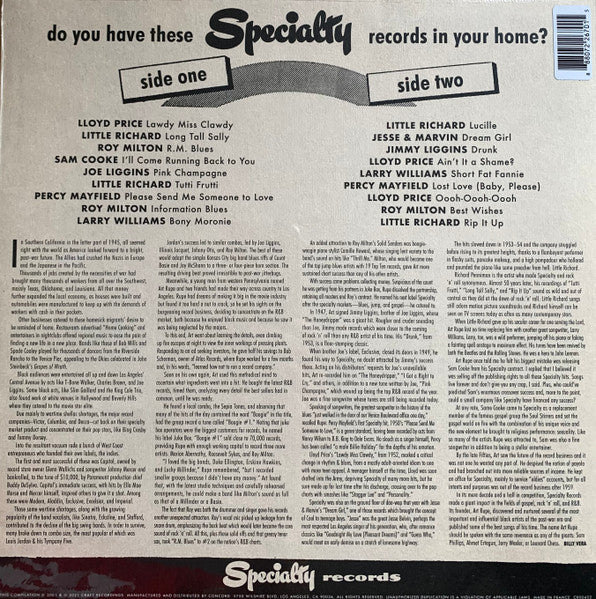Rip It Up: The Best Of Specialty Records (new)