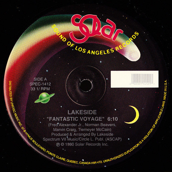 Lakeside – Fantastic Voyage / It's All The Way Live / From 9:00 Until (used)(single)