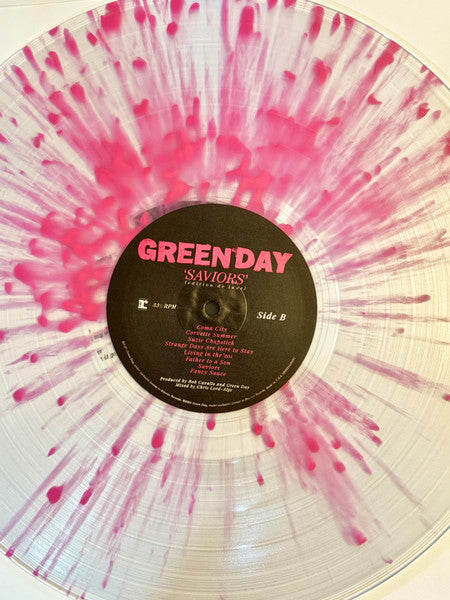 Green Day – Saviors (Édition De Luxe)(Clear with Hot Pink Splatter)