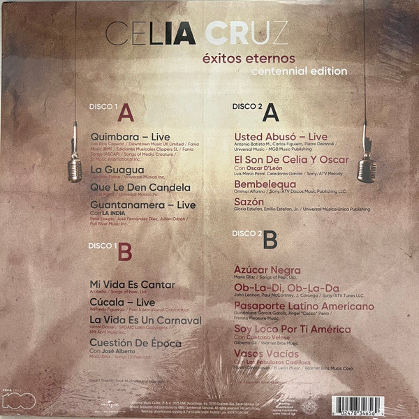 Celia Cruz – Éxitos Eternos: Centennial Edition (new)(2025 Pressing)