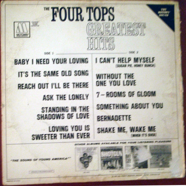 The Four Tops – Greatest Hits (used)(1982 Pressing)