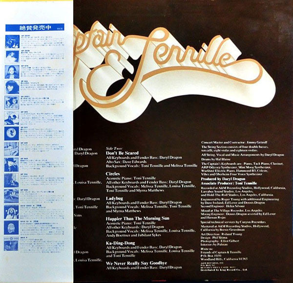 Captain And Tennille – Come In From The Rain (Japanese Pressing)(used)