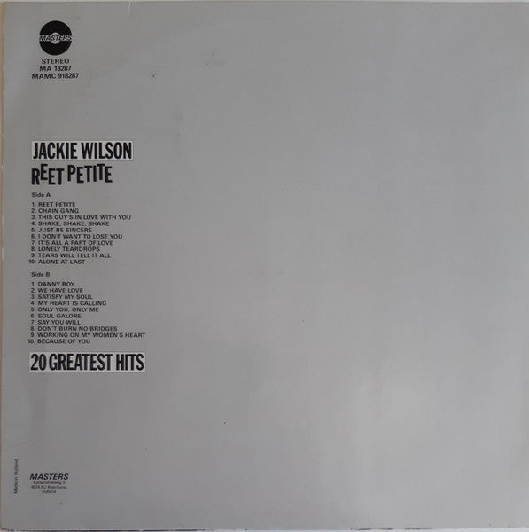 Jackie Wilson – Jackie Wilson's Greatest Hits