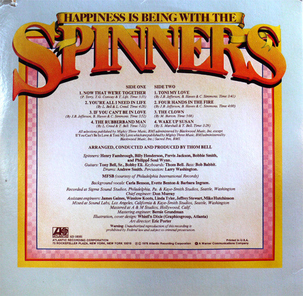 Spinners – Happiness Is Being With The Spinners (used)