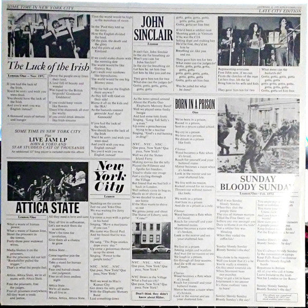 John & Yoko* / Plastic Ono Band* With Elephant's Memory* And Invisible Strings – Some Time In New York City