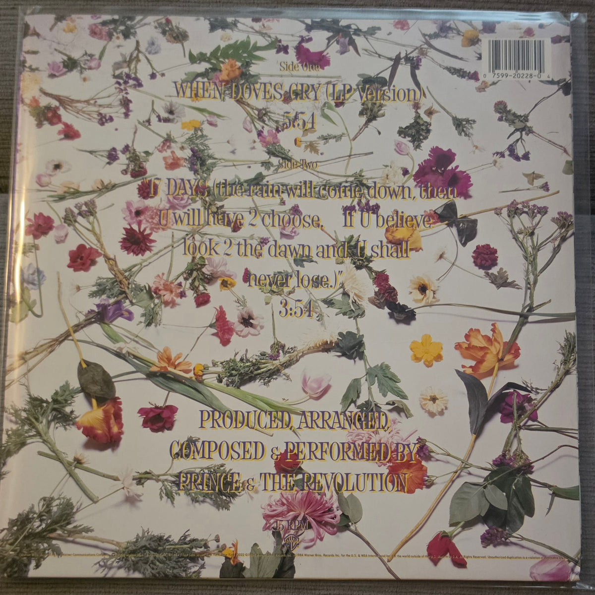 Prince And The Revolution – When Doves Cry (used)(2017 Pressing)