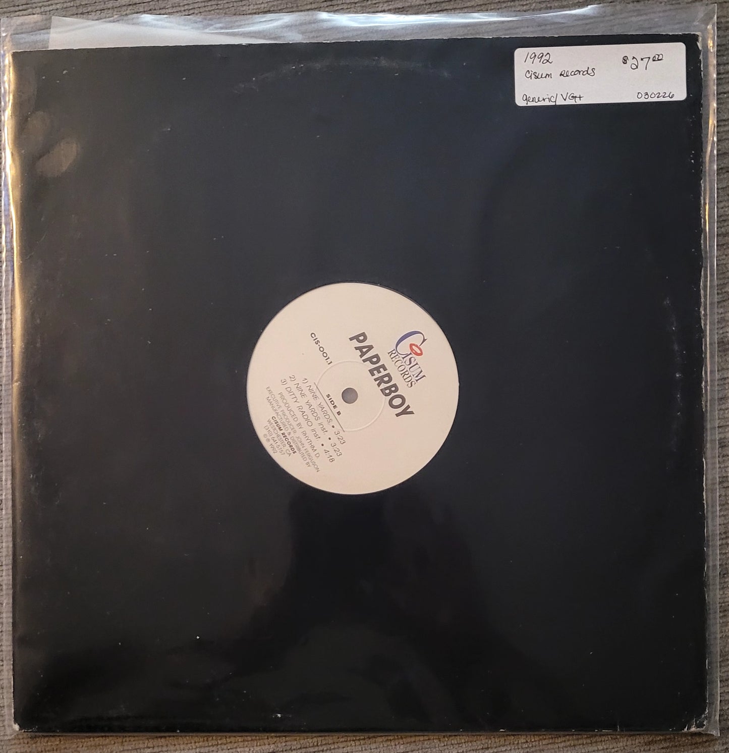 Paperboy – Ditty / Nine Yards (used)(1992 Pressing)