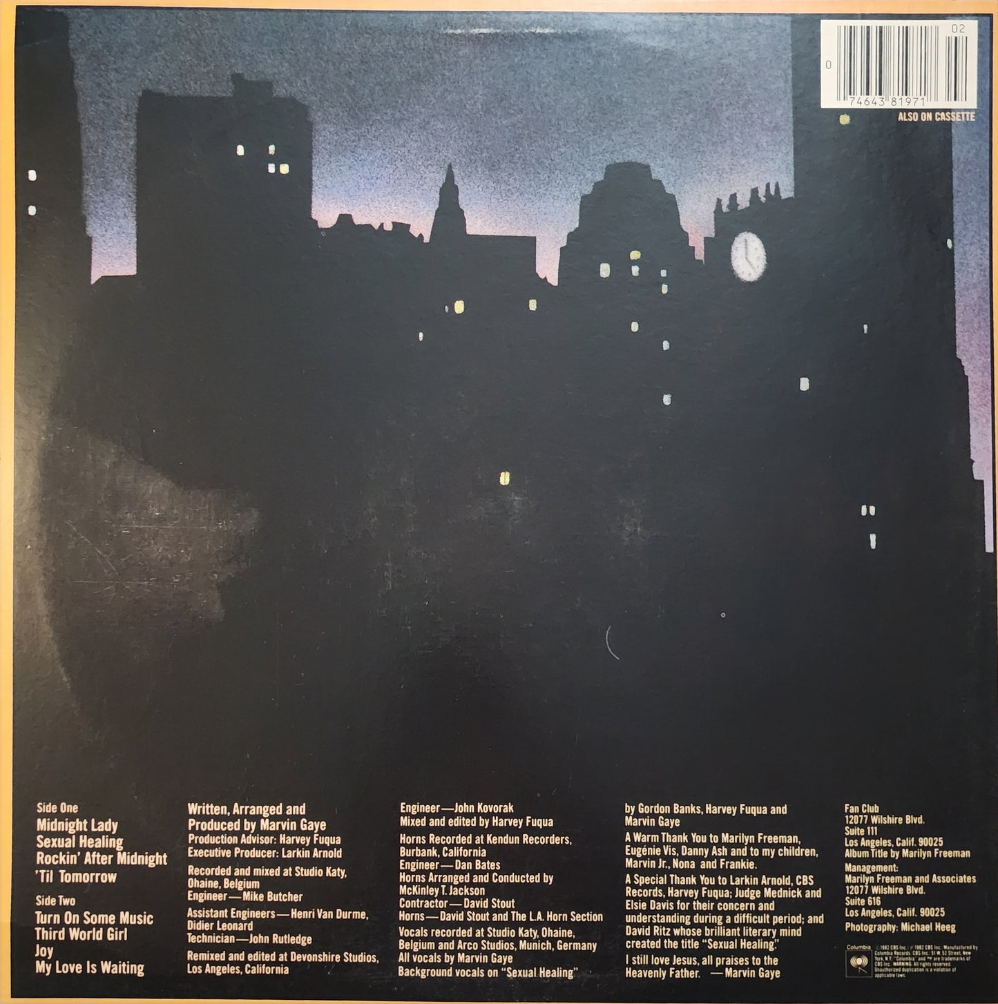 Marvin Gaye – Midnight Love (used)(1982 Pressing)