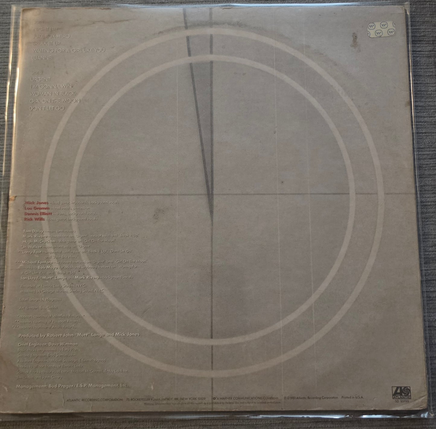 Foreigner – 4 (used)(1981 Pressing)