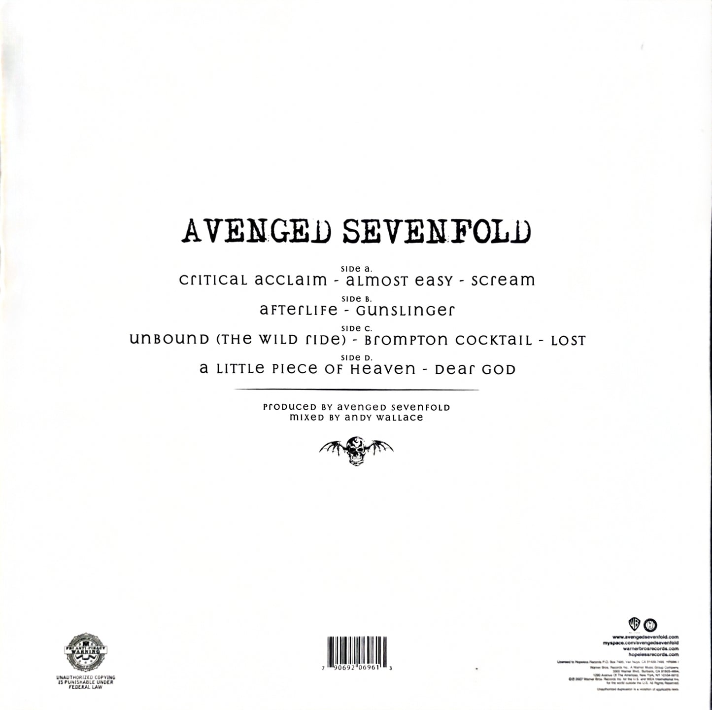 Avenged Sevenfold – Avenged Sevenfold (used)(2023 Pressing)