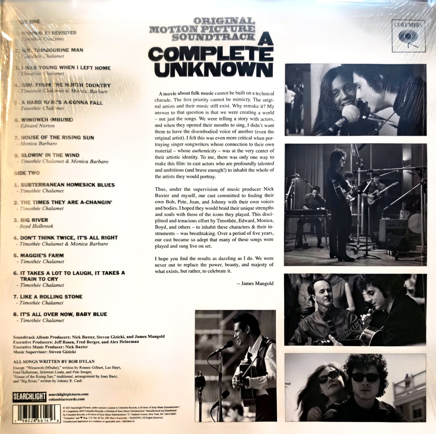 A Complete Unknown (Soundtrack)(new)(2025 Pressing)