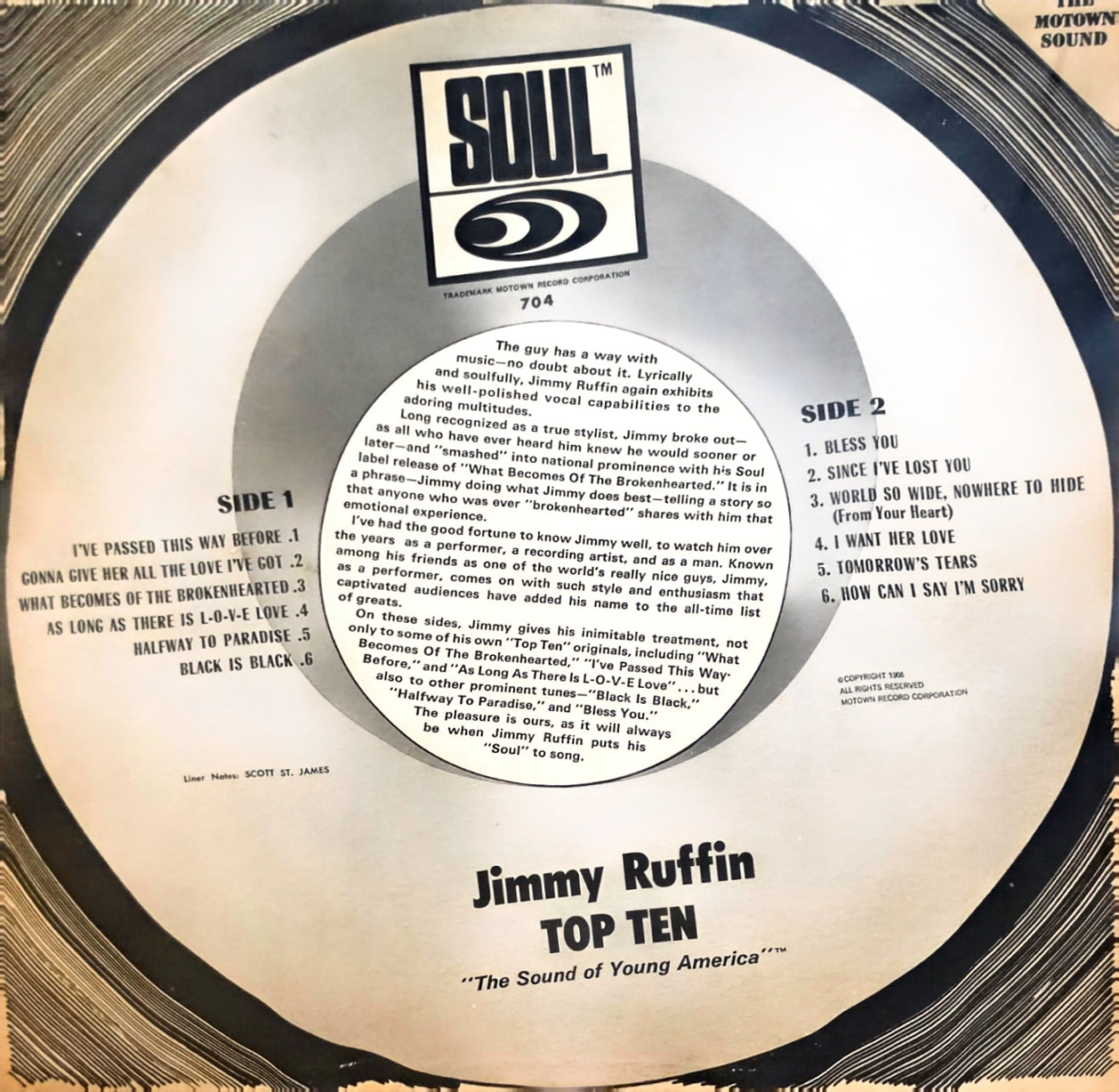 Jimmy Ruffin – Sings Top Ten (used)(1967 Pressing)