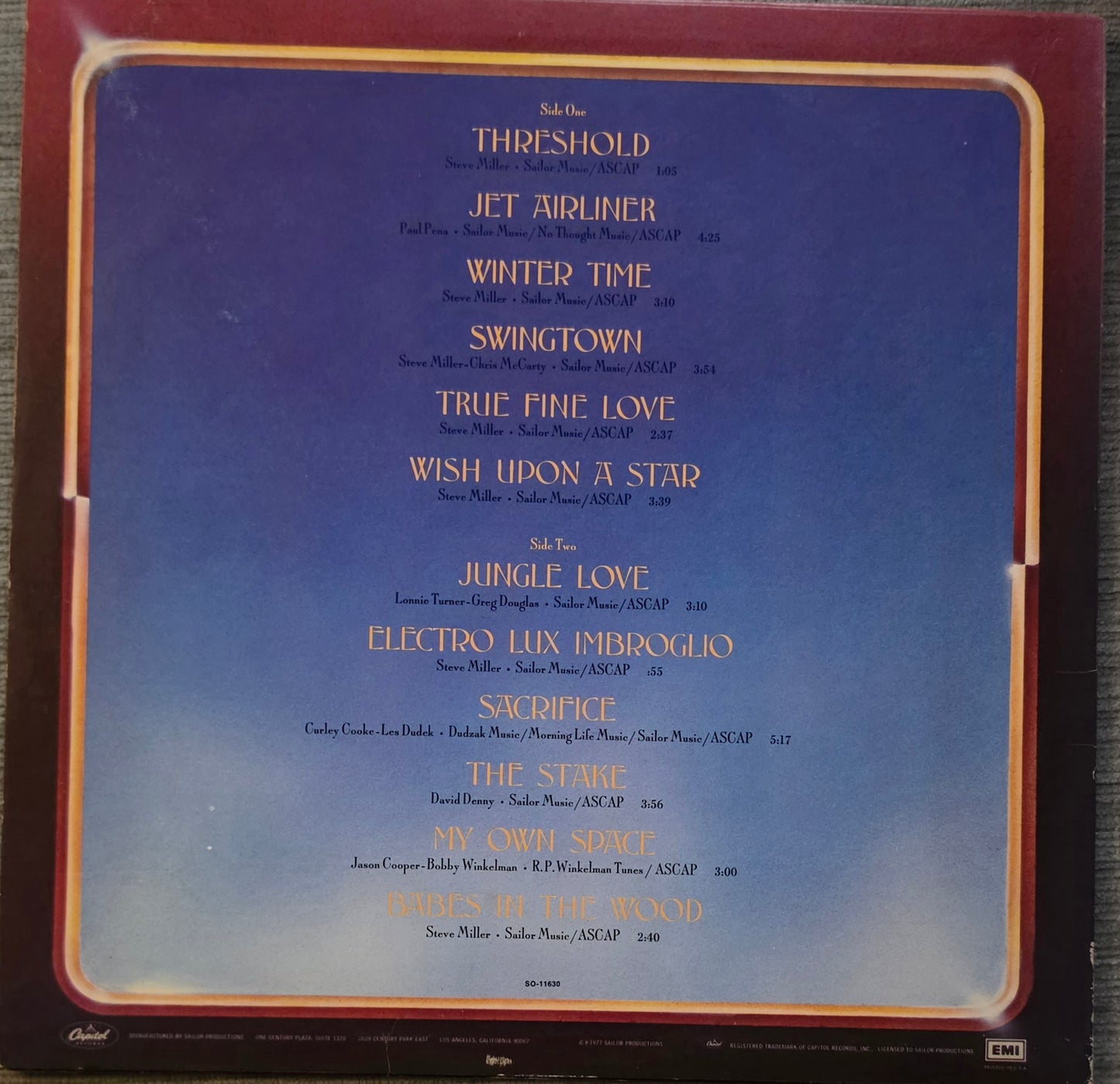 The Steve Miller Band – Book Of Dreams (used)(1977 Pressing)
