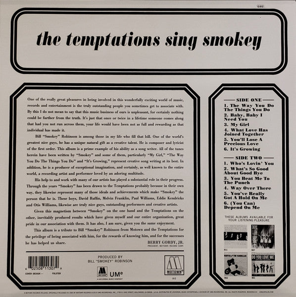 The Temptations – The Temptations Sing Smokey (new)