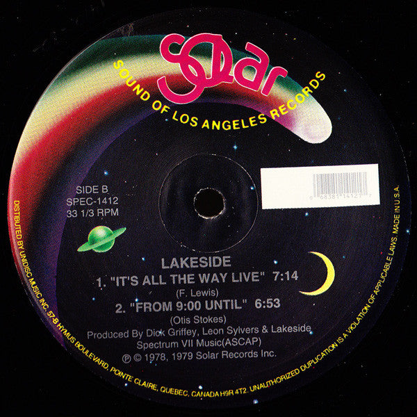 Lakeside – Fantastic Voyage / It's All The Way Live / From 9:00 Until (used)(single)