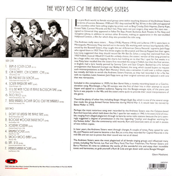 The Very Best Of The Andrews Sisters (new)(2022 Pressing)