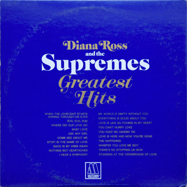 Diana Ross And The Supremes* – Diana Ross And The Supremes Greatest Hits (used)