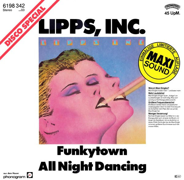 Lipps, Inc. – Funkytown / All Night Dancing (used)(single)