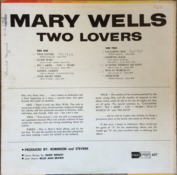 Mary Wells – Two Lovers (used)