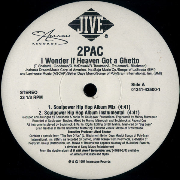 2Pac – I Wonder If Heaven Got A Ghetto (used)