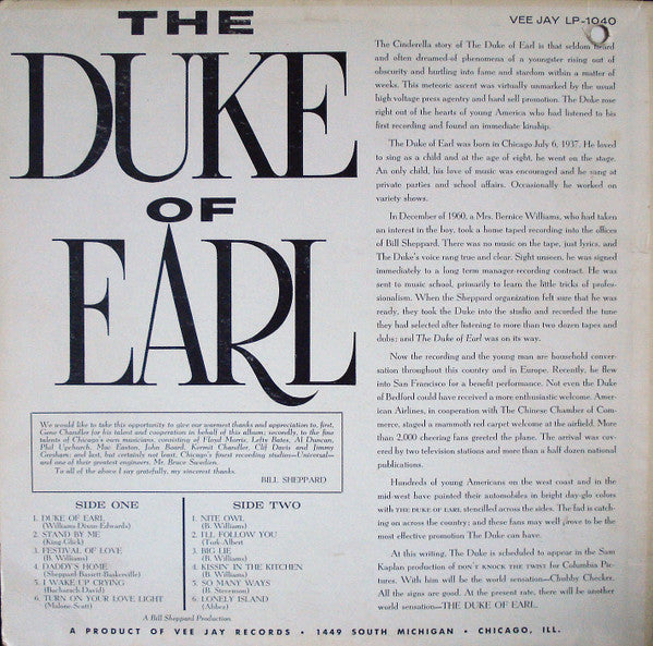 Gene Chandler – The Duke Of Earl (used)