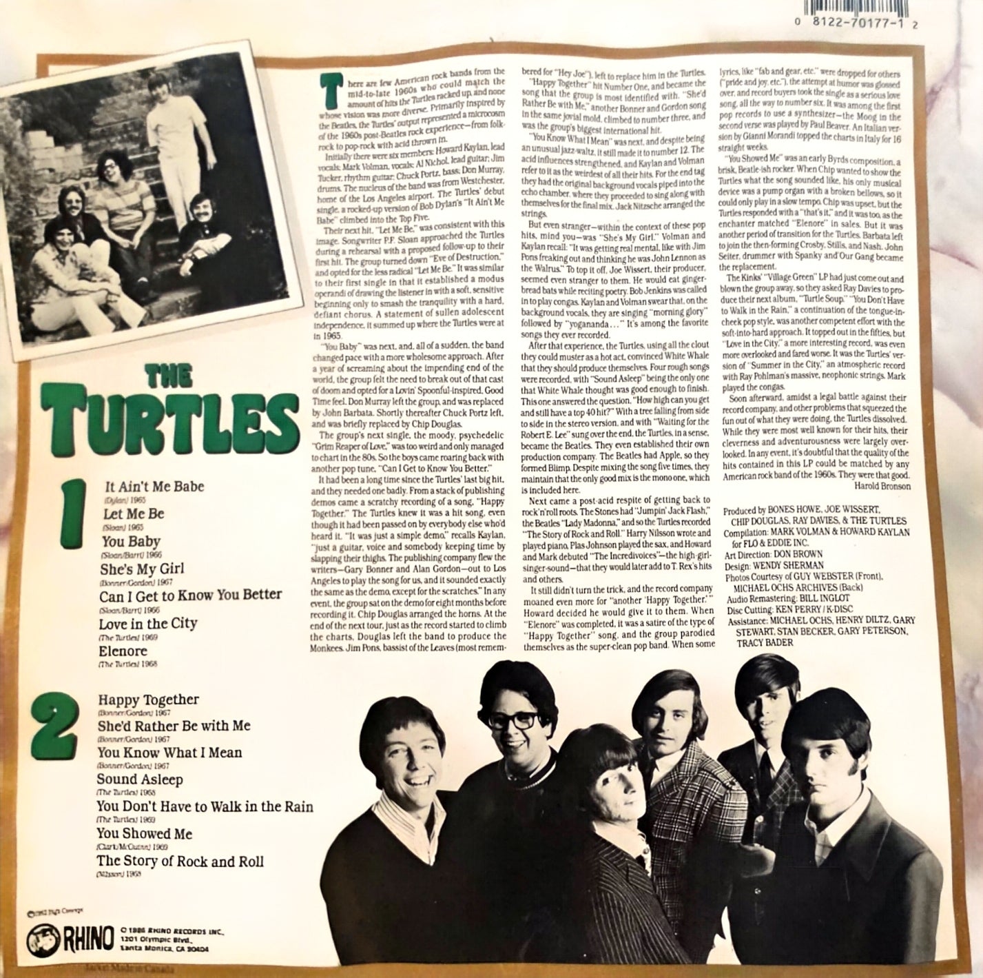 The Turtles – The Best Of The Turtles (used)(1982 Pressing)