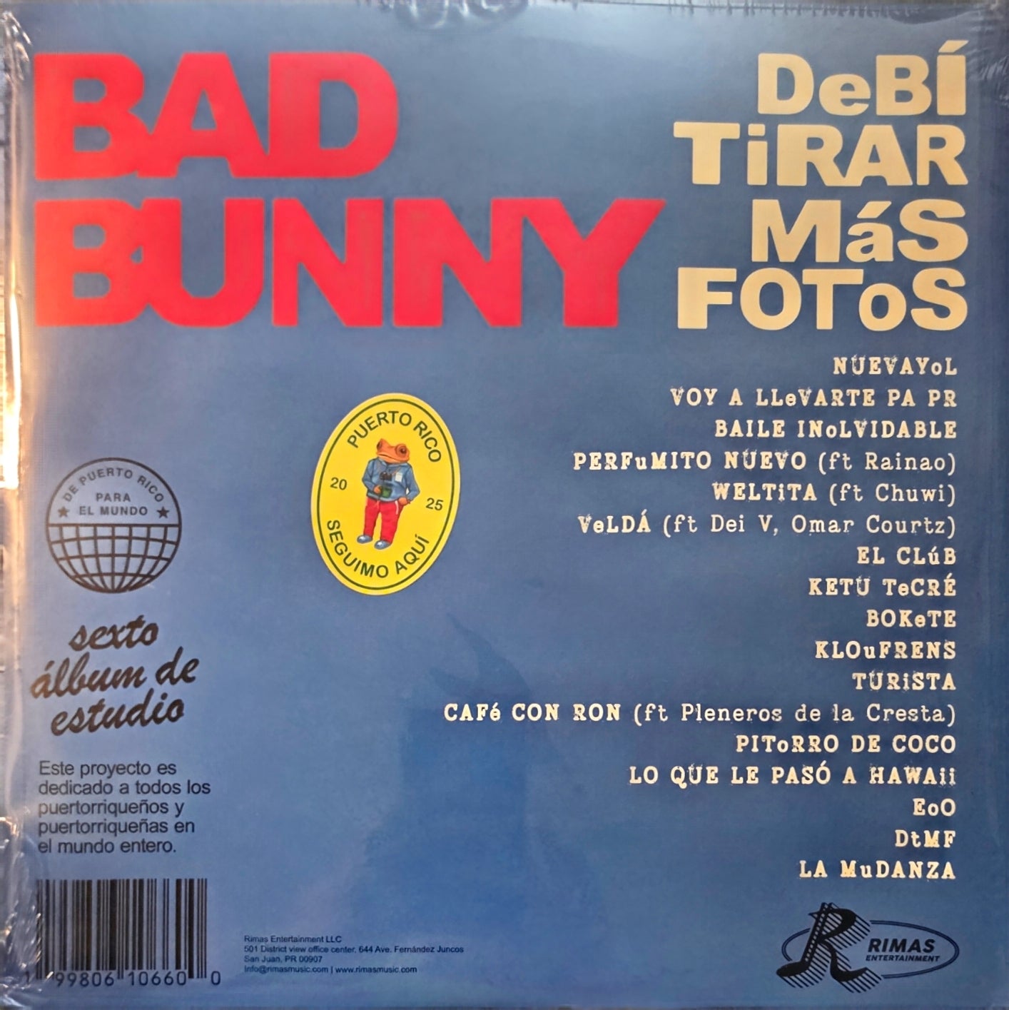 Bad Bunny – Debí Tirar Más Fotos (new)(2026 Prressing)