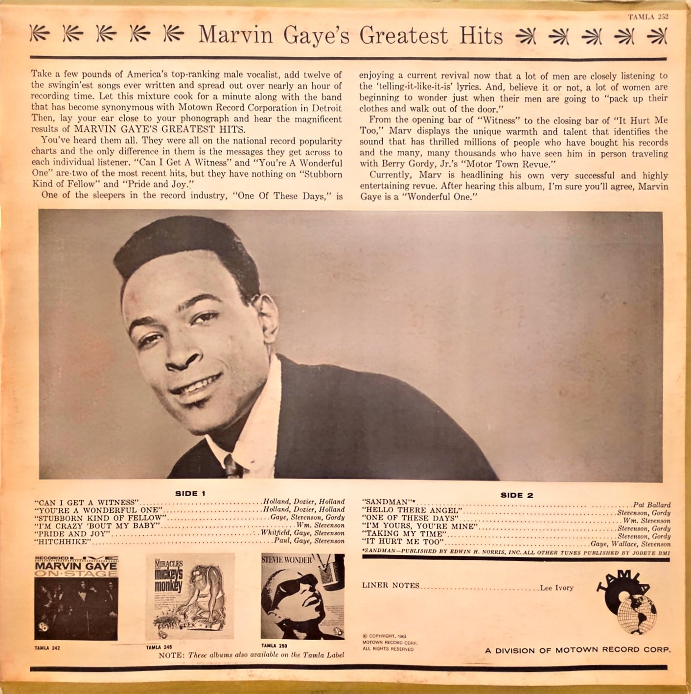 Marvin Gaye – Marvin Gaye's Greatest Hits (used)(1965 Pressing)