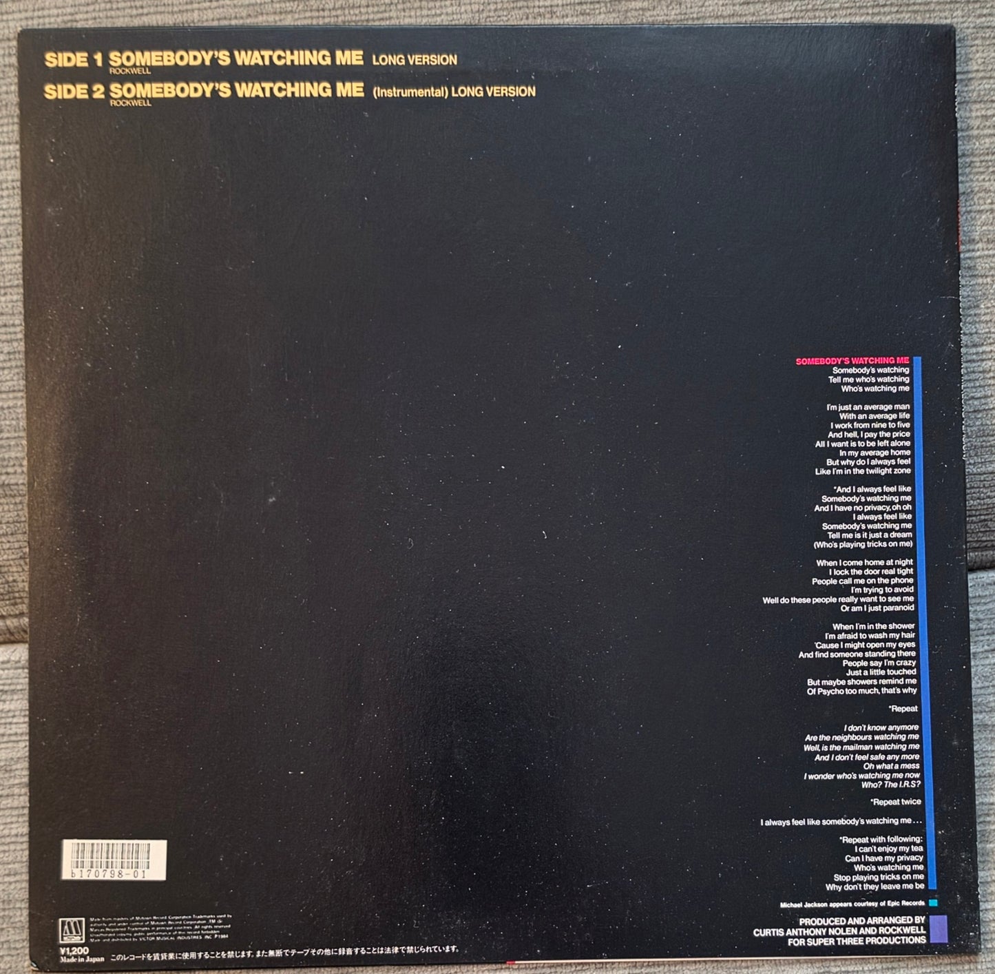 Rockwell – Somebody's Watching Me (used)(1984 Japanese Pressing)