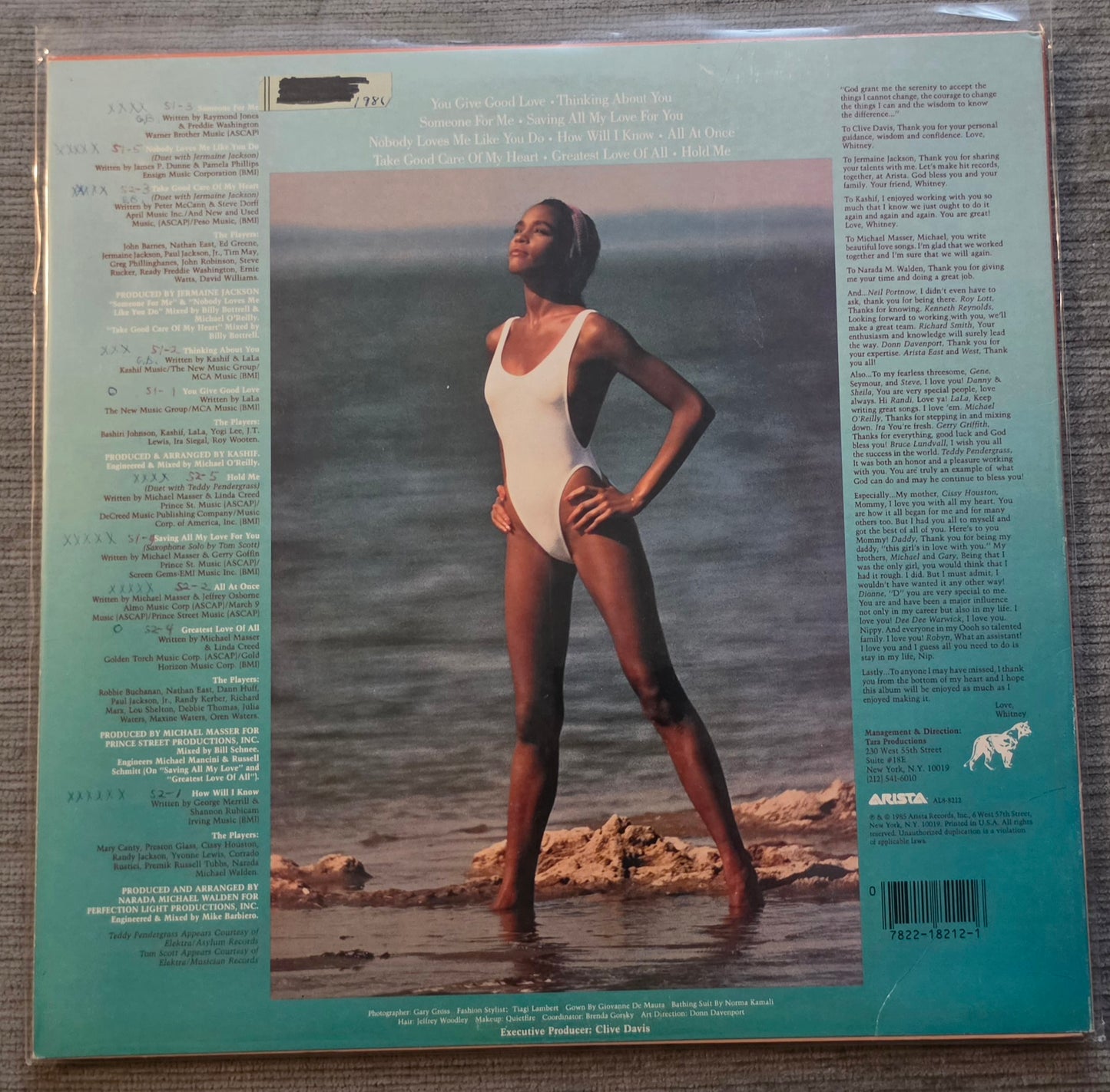 Whitney Houston – Whitney Houston (used)(1985 Pressing)