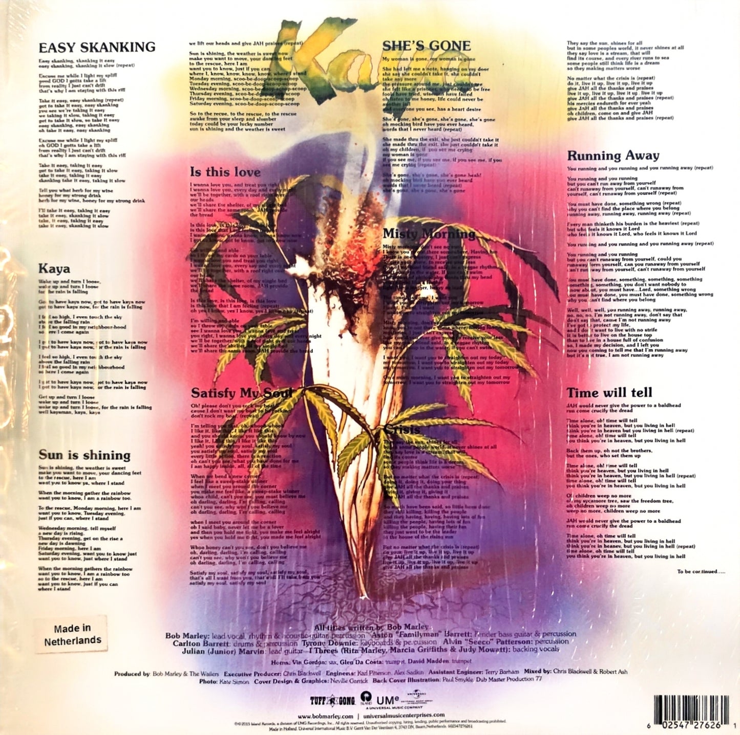 Bob Marley & The Wailers – Kaya (used)(2015 Pressing)