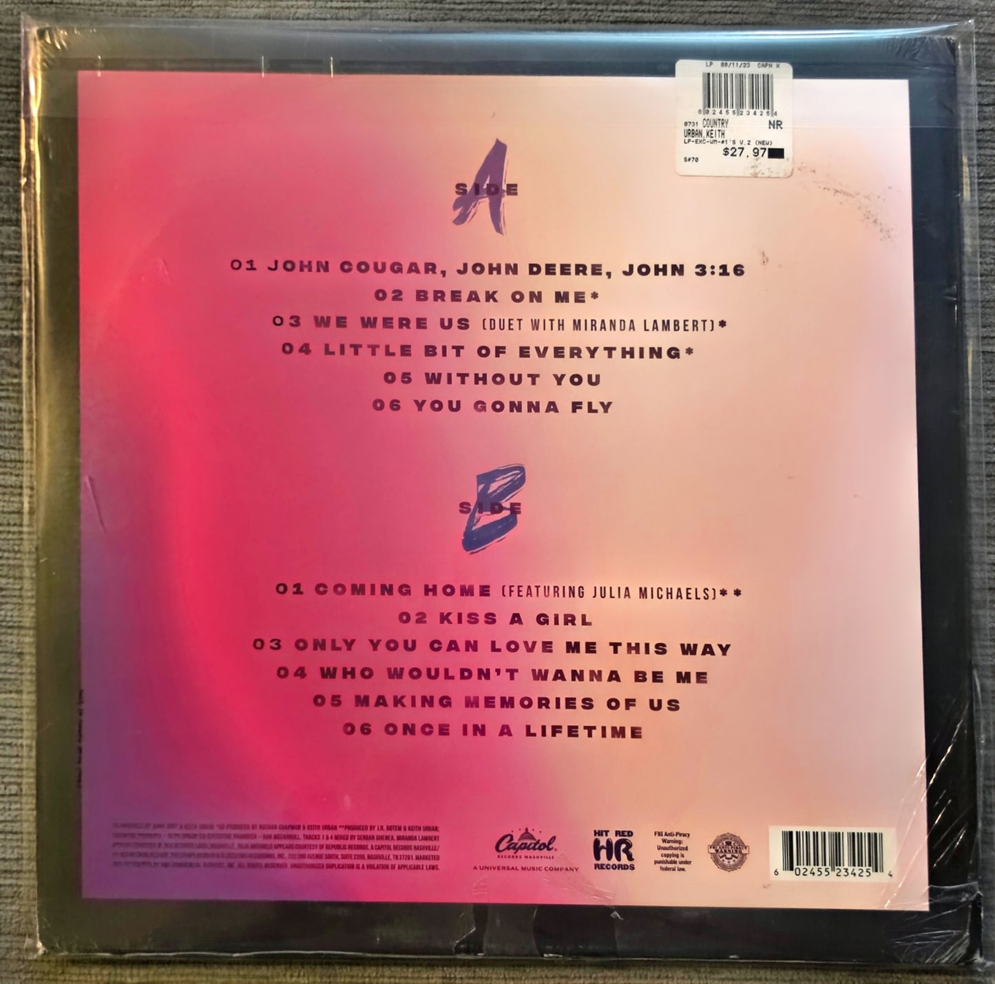 Keith Urban – #1's Volume 2 (new)(2023 Pressing)