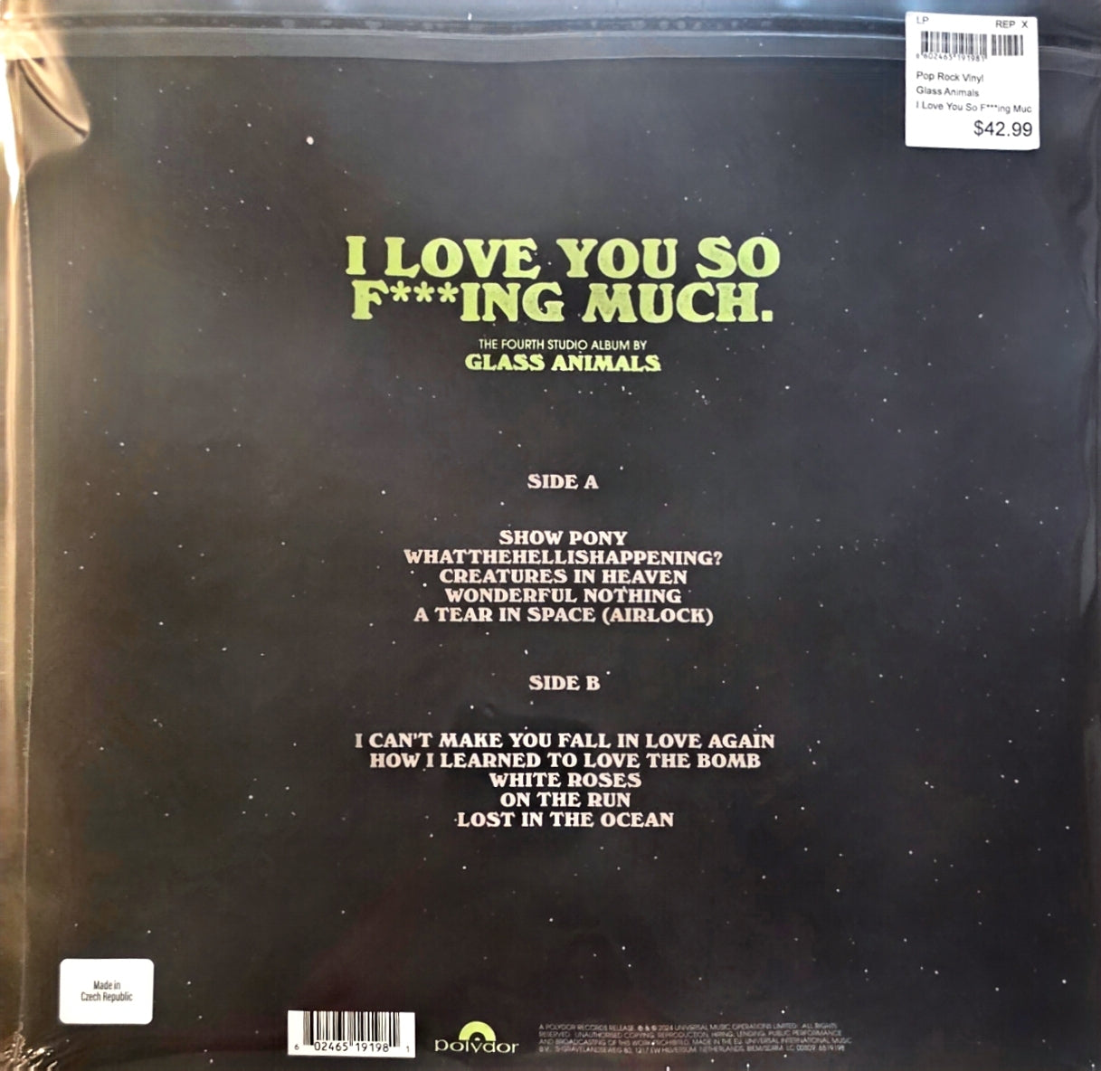 Glass Animals – I Love You So F***ing Much. (new)(2024 Pressing)