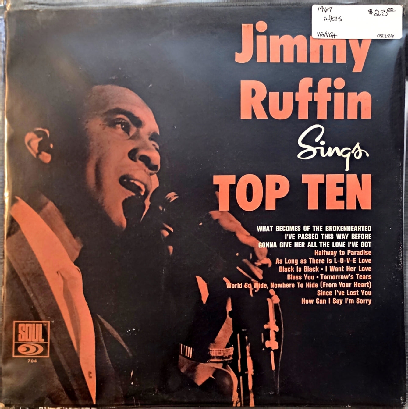 Jimmy Ruffin – Sings Top Ten (used)(1967 Pressing)