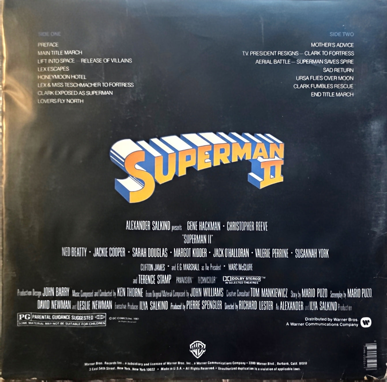 Superman II (Original Sound Track) (used)(1981 Pressing)