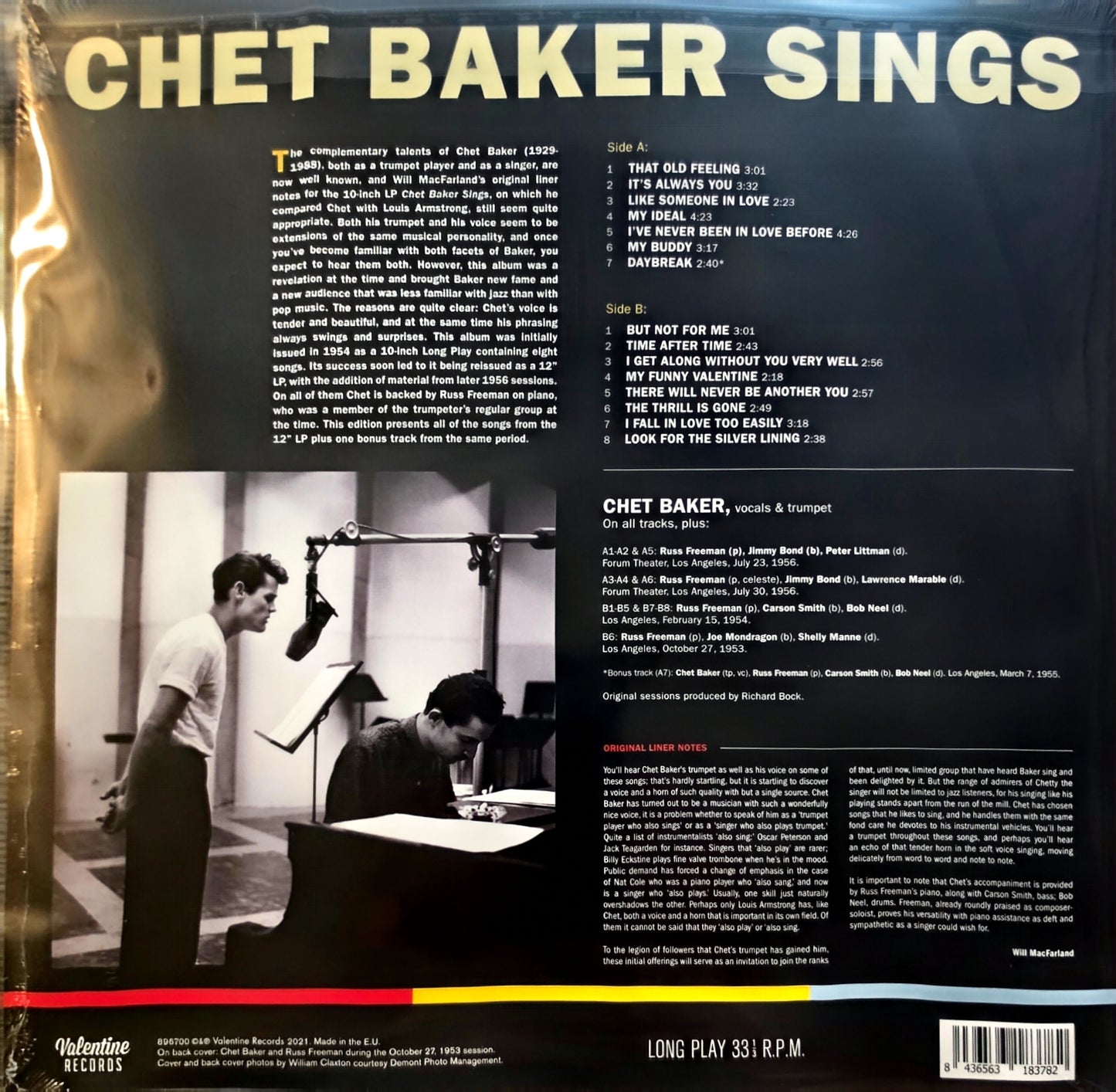 Chet Baker – Chet Baker Sings(new) (2021 Pressing)