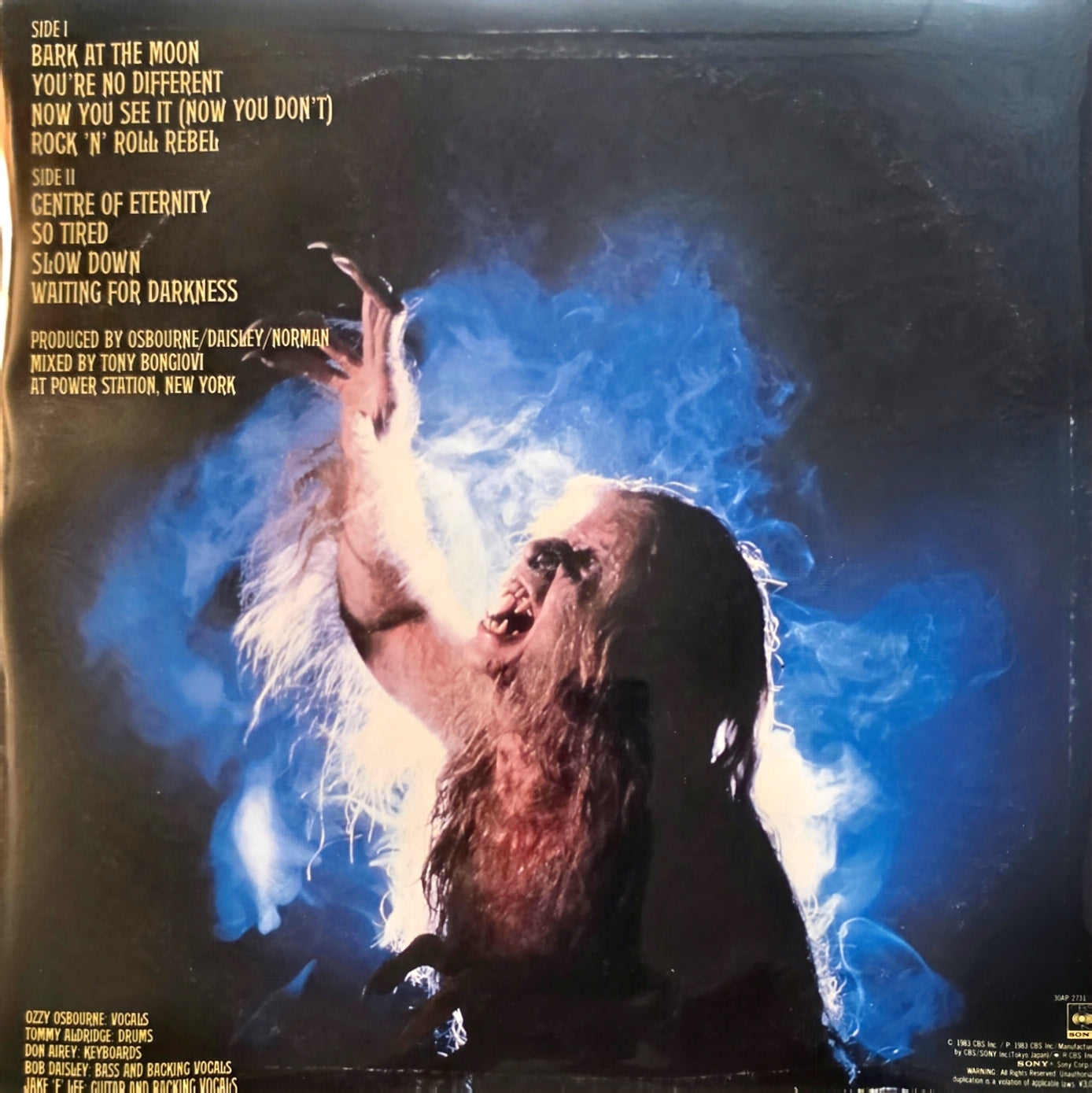 Ozzy Osbourne – Bark At The Moon (used)(1983 Japanese Pressing)