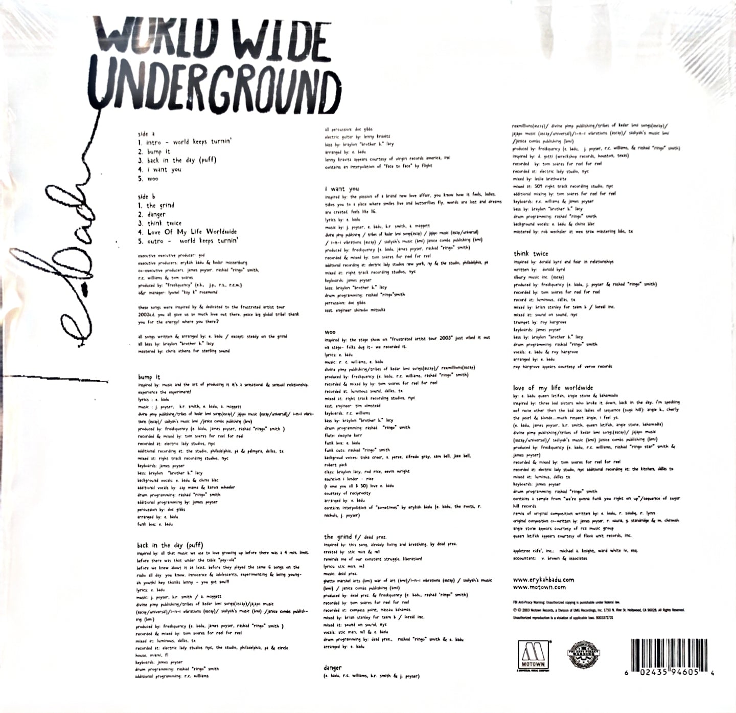 Erykah Badu – Worldwide Underground (new)(2022 Pressing)