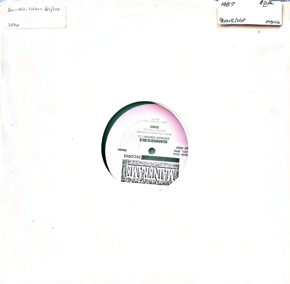 Dino – Summergirls (used)(1987 Pressing)