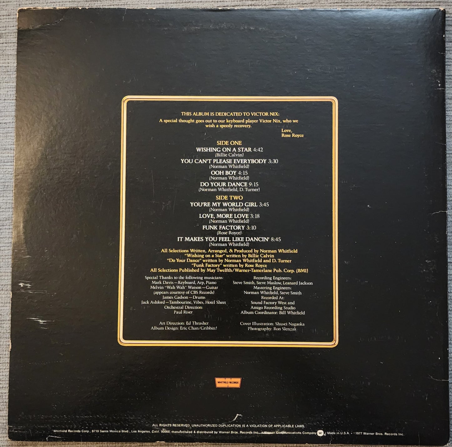 Rose Royce – In Full Bloom (used)(1977 Pressing)