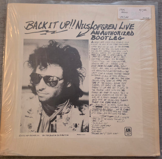 Nils Lofgren – Back It Up!! Nils Lofgren Live An Authorized Bootleg (used)(1975 Pressing)