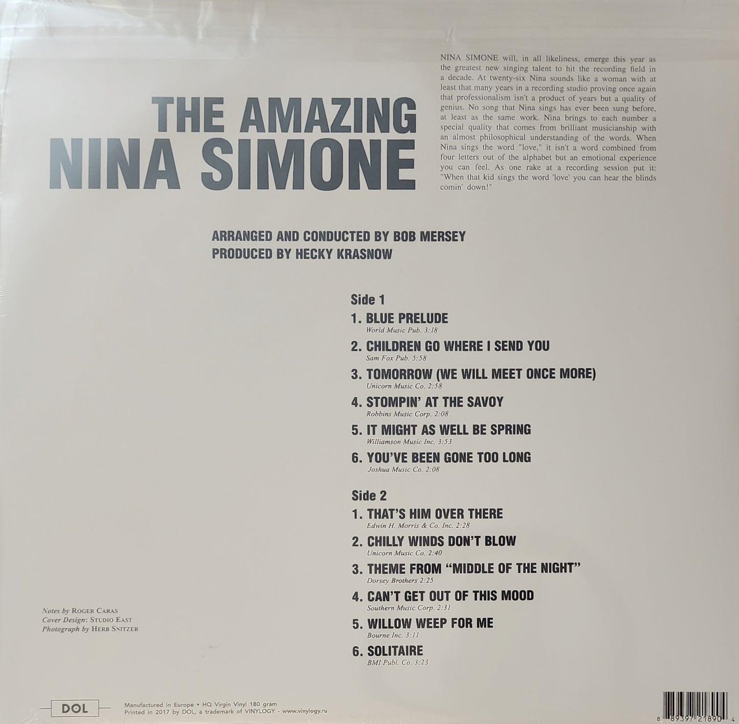 Nina Simone – The Amazing Nina Simone (new)(2017 Pressing)