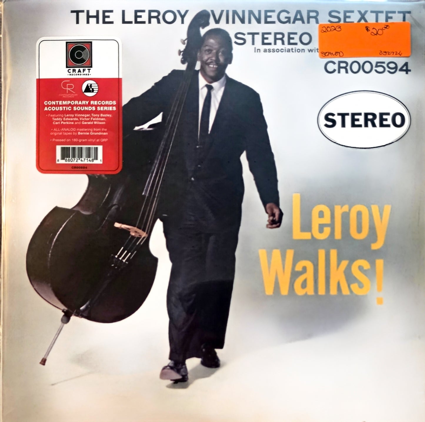 The Leroy Vinnegar Sextet – Leroy Walks! (new)(2023 Pressing)
