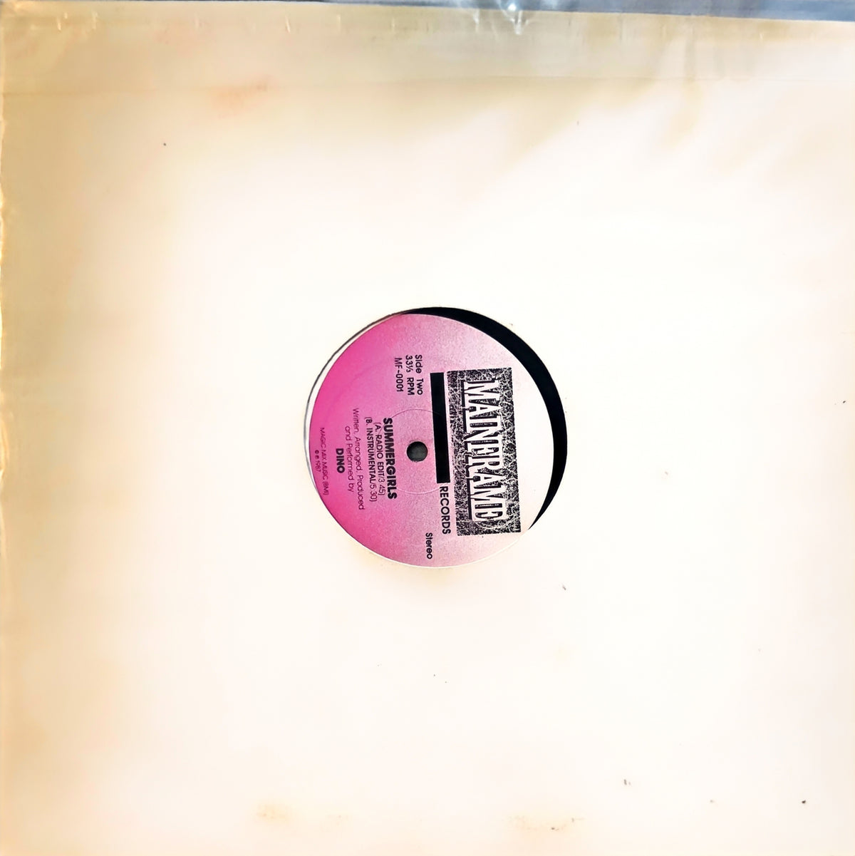 Dino – Summergirls (used)(1987 Pressing)