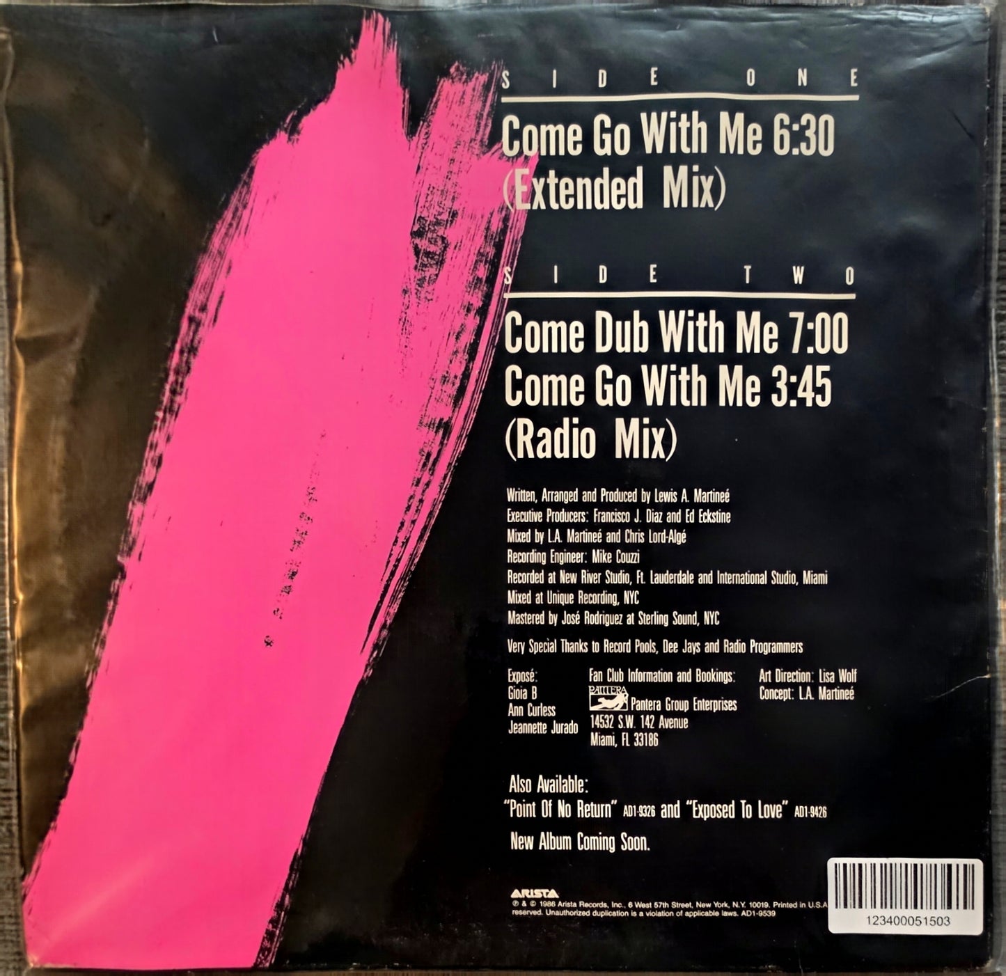 Exposé – Come Go With Me (used)(1986 Pressing)
