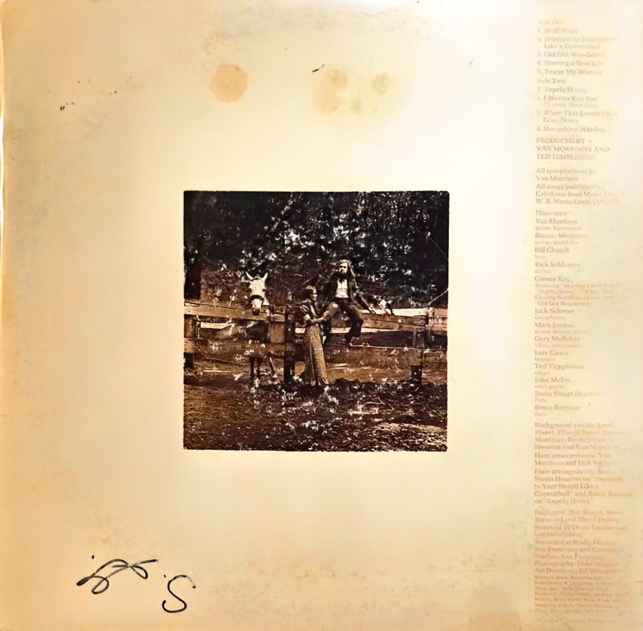 Van Morrison – Tupelo Honey (used)(1971 Pressing)