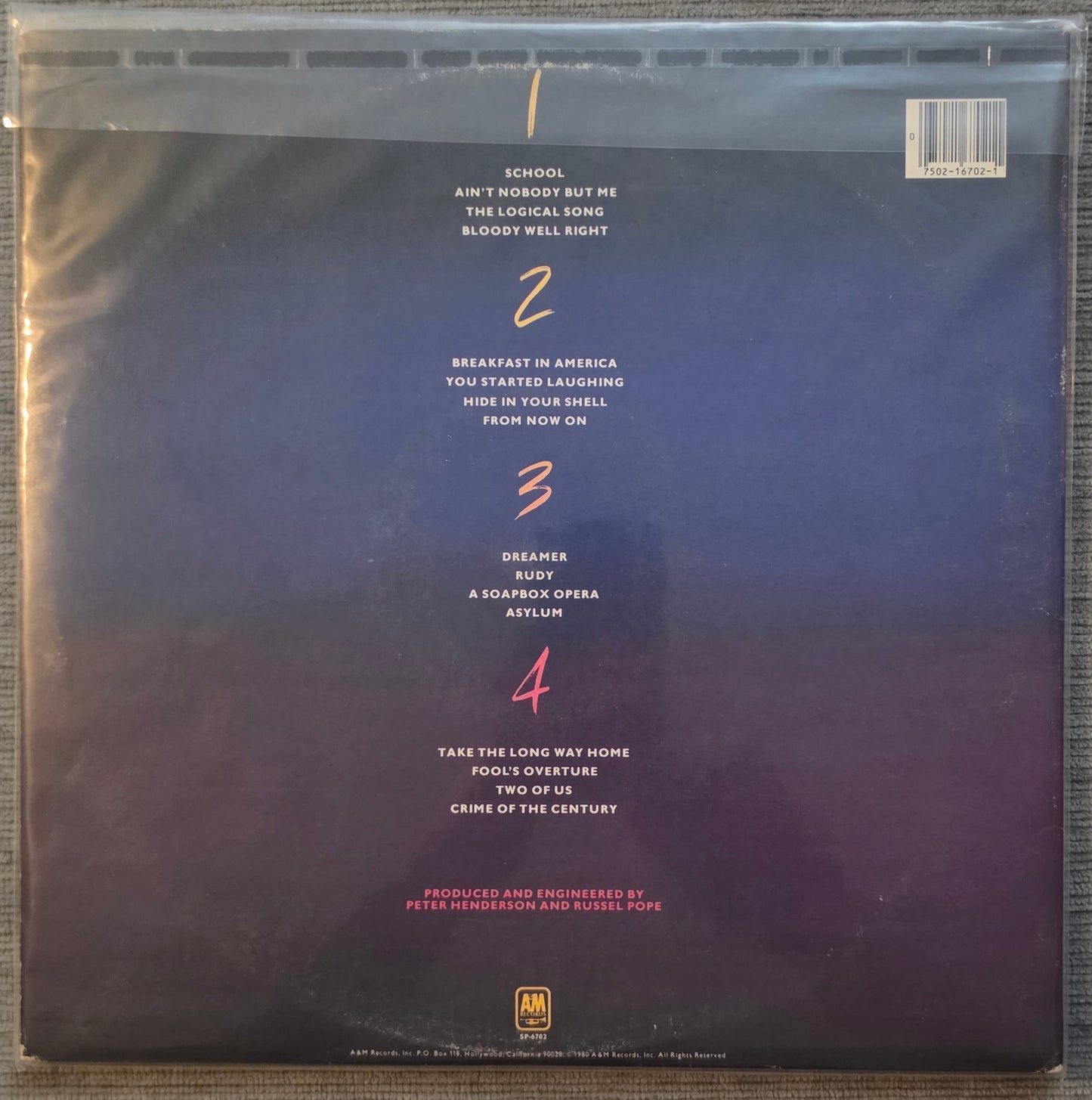 Supertramp – Paris (used)(1980 Pressing)