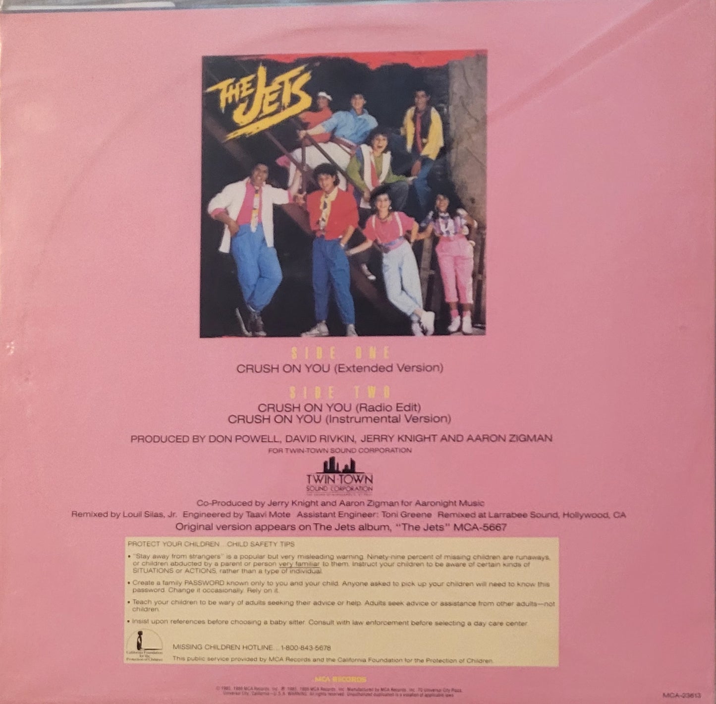 The Jets – Crush On You (used)(1986 Pressing)